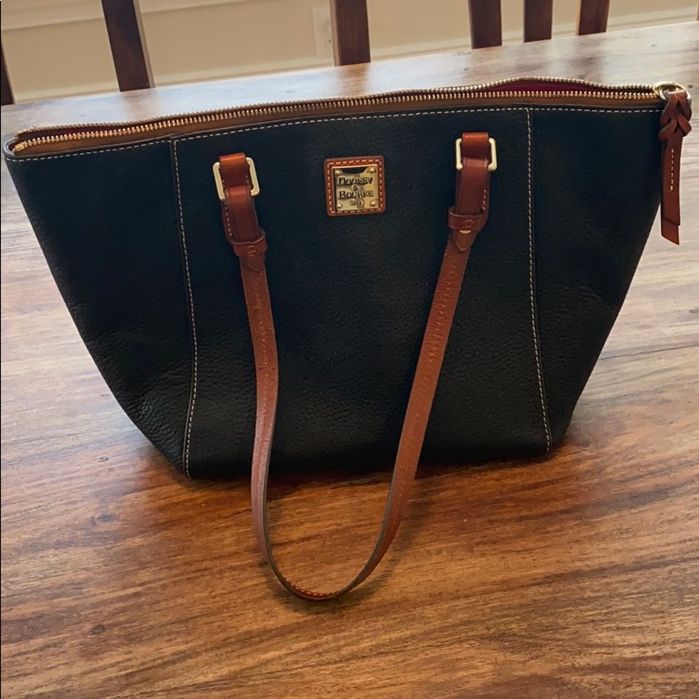 Dooney & Burke black leather pocketbook.